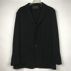 Donna Karan Mens 3 Button Black Blazer   Size L